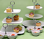cake stands and plates